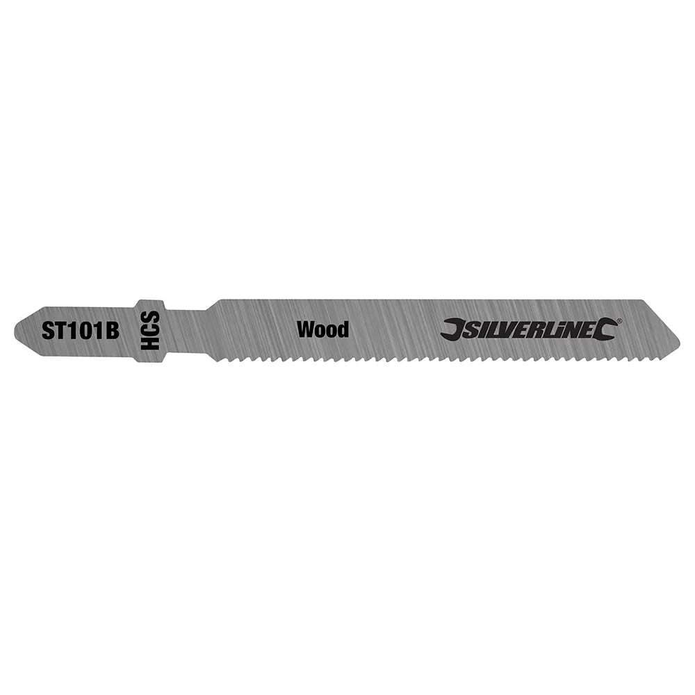 Silverline Jigsaw Blades for Wood 5 Pack HCS Bayonet Fitting 75mm Length