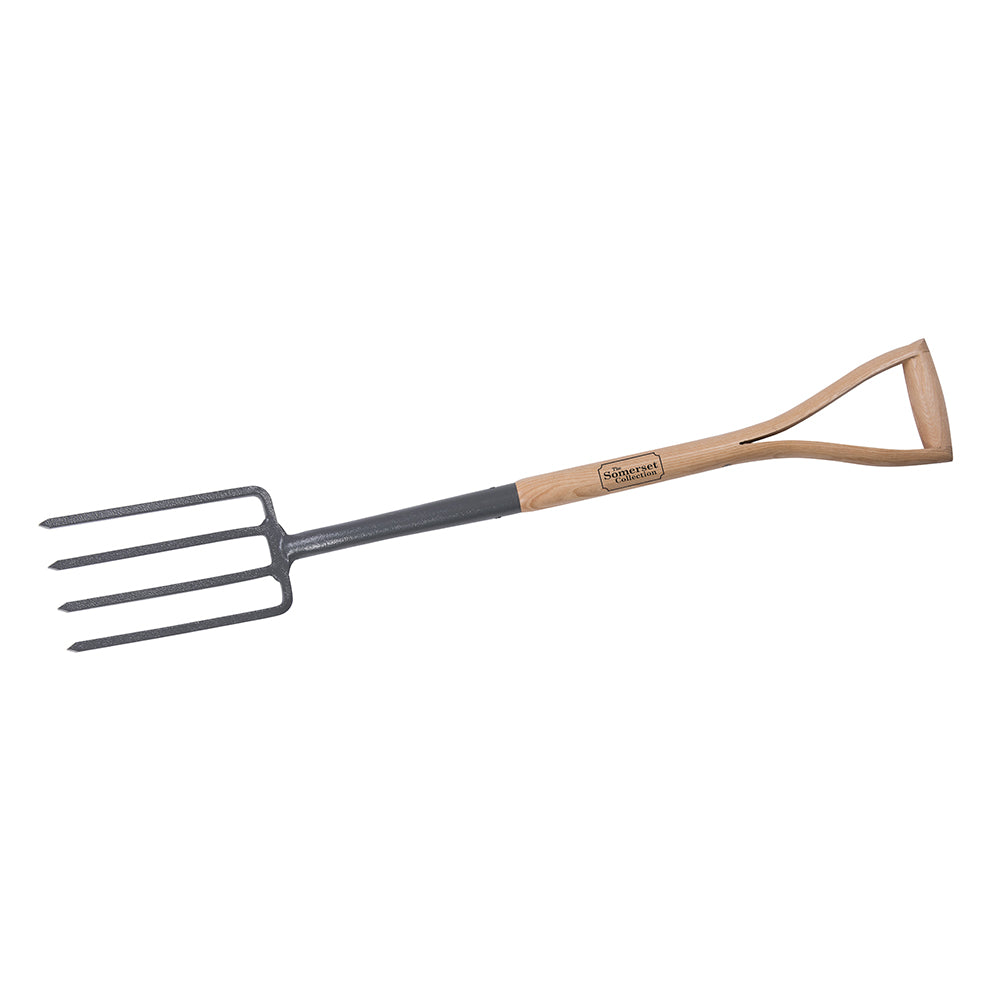 Silverline Carbon Steel Digging Fork with Ash Handle for Soil Preparation