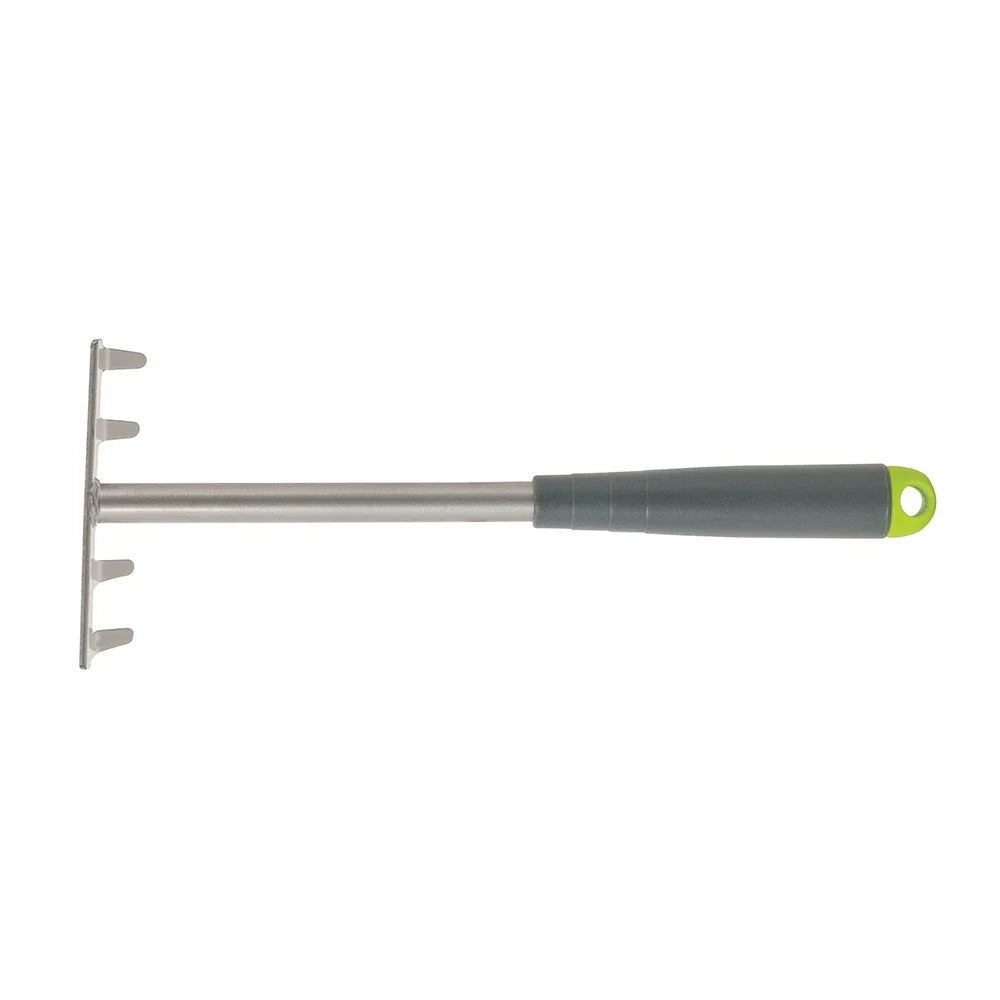 Silverline Hand Garden Rake Powder-Coated Steel Head Comfortable Handle