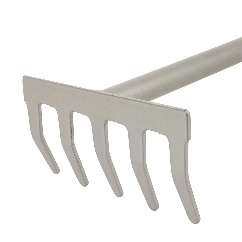 Silverline Hand Garden Rake Powder-Coated Steel Head Comfortable Handle