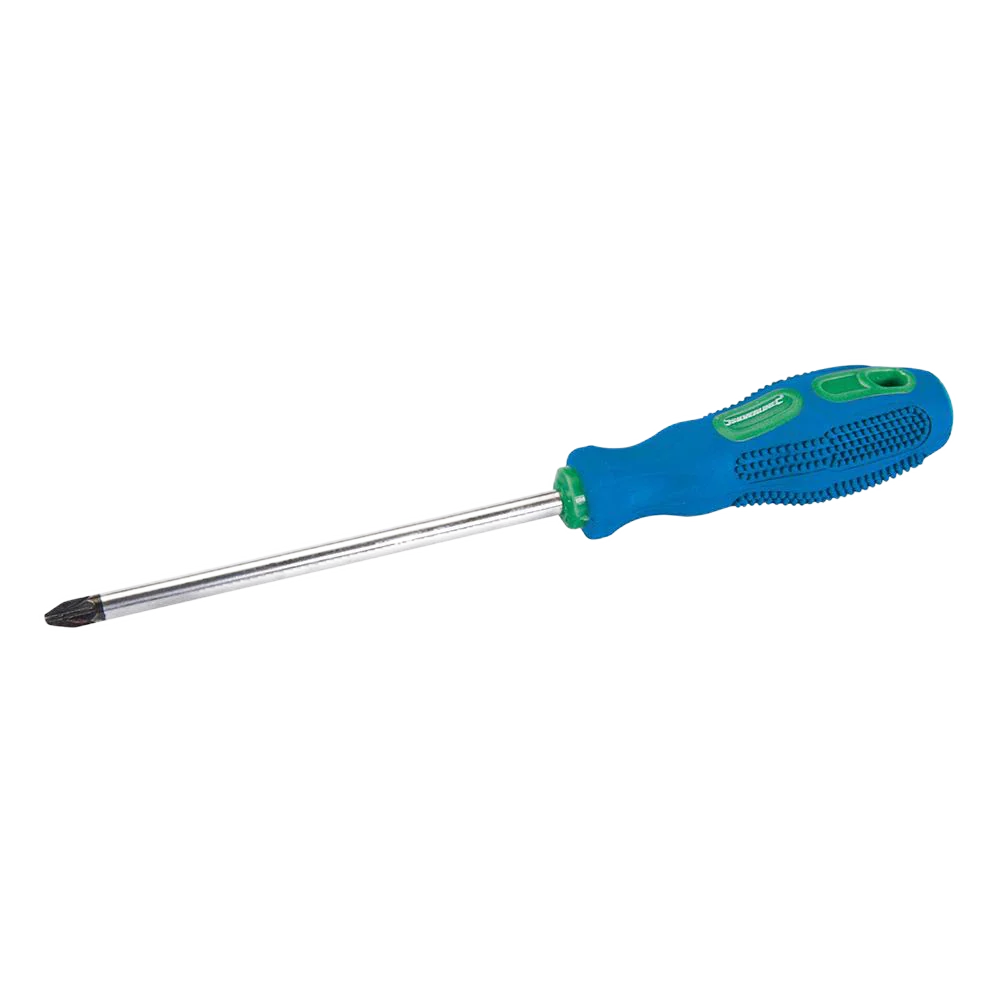 Silverline PZ2 General Purpose Screwdriver 100mm Chrome Vanadium Soft Grip