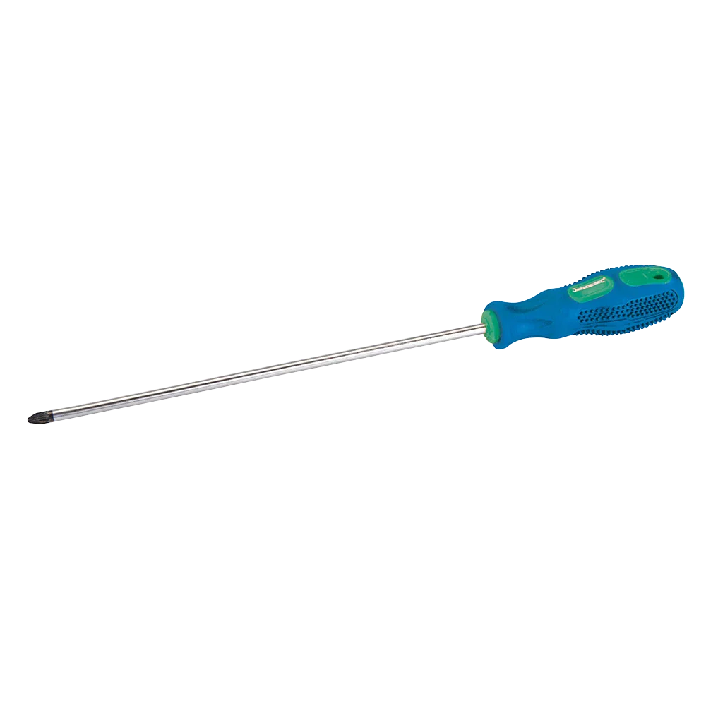 Silverline PZ2 General Purpose Screwdriver 250mm Chrome Vanadium Soft Grip