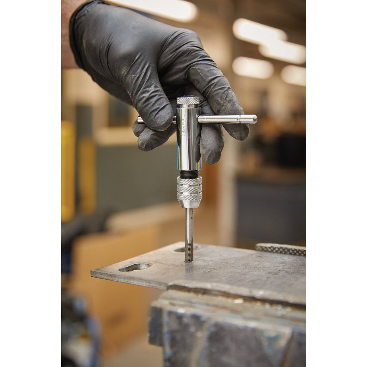 Draper Tools Ratchet Tap Wrench M3-M8 Steel Body with Sliding T-Bar