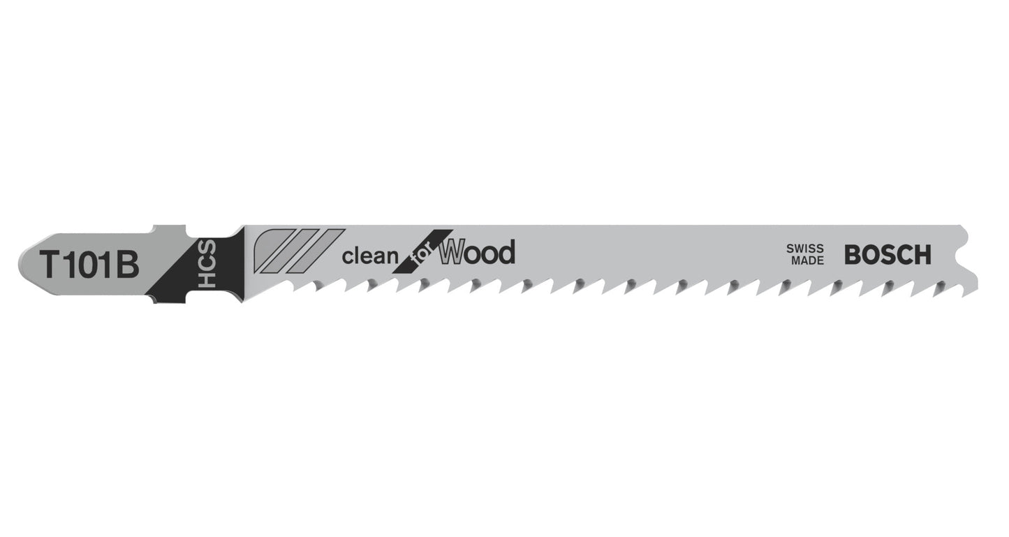 Bosch T101B Jigsaw Blade for Wood Clean Cuts High Carbon Steel T-Shank