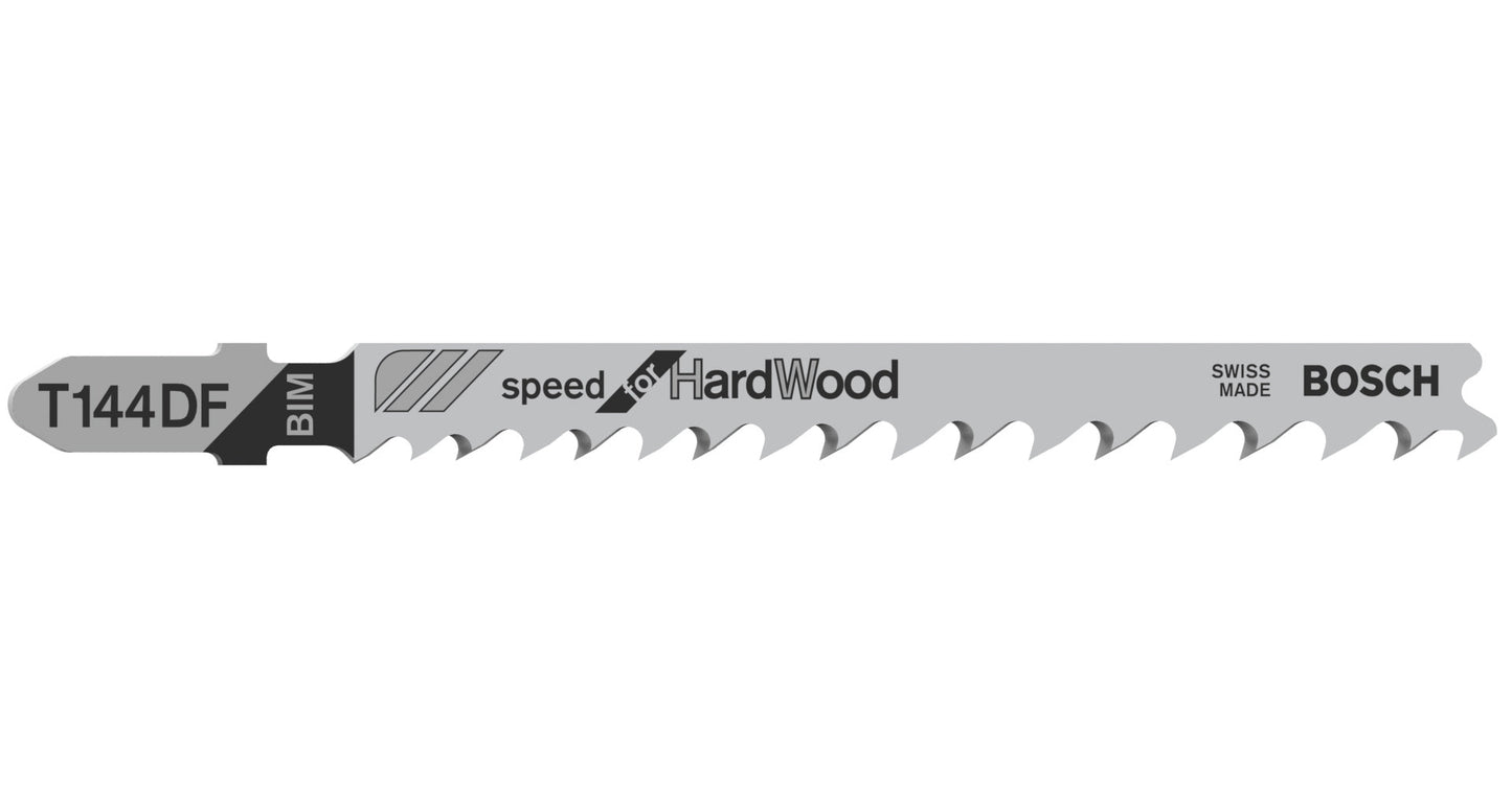 Bosch Professional T144DF Jigsaw Blade for Hardwood Fast Cuts 5-50mm Thickness