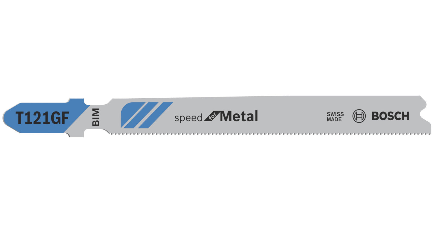 Bosch Professional T121GF Jigsaw Blade for Fast Metal Cutting 0.5-1.5mm