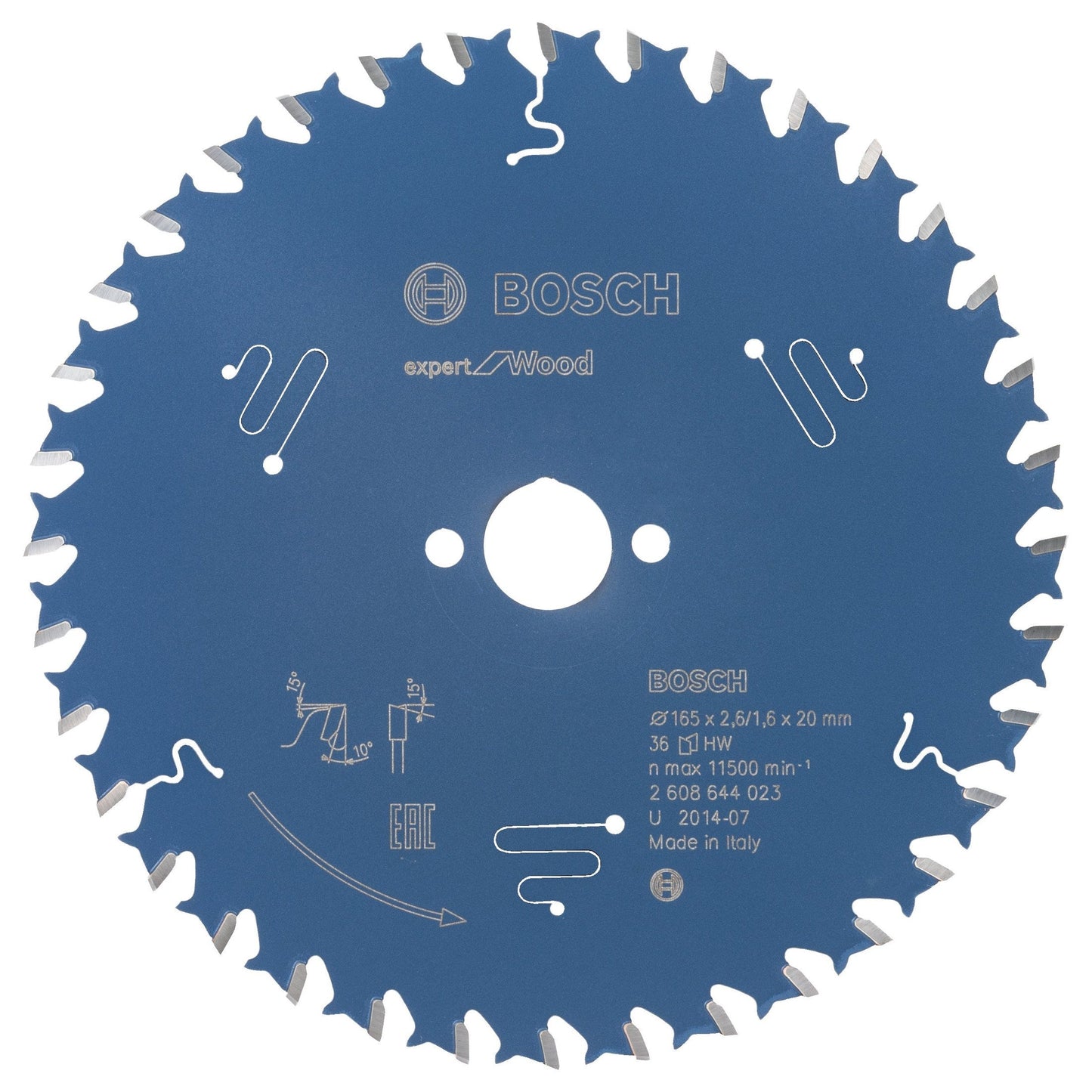 Bosch Professional Circular Saw Blade 165mm 36 Teeth Expert for Wood ATB