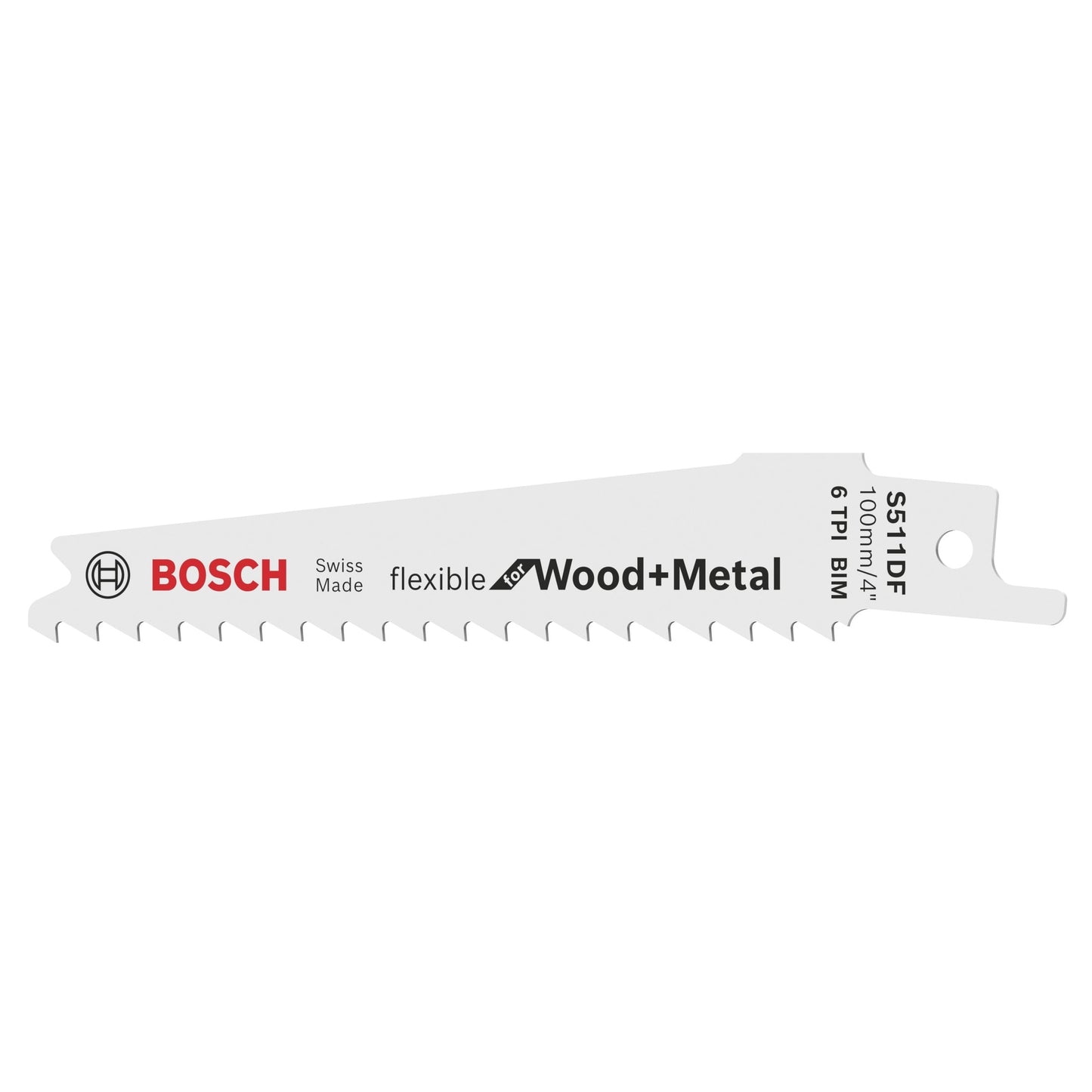 Bosch S511DF BIM Reciprocating Saw Blade for Wood and Metal 100mm 1/2" Shank