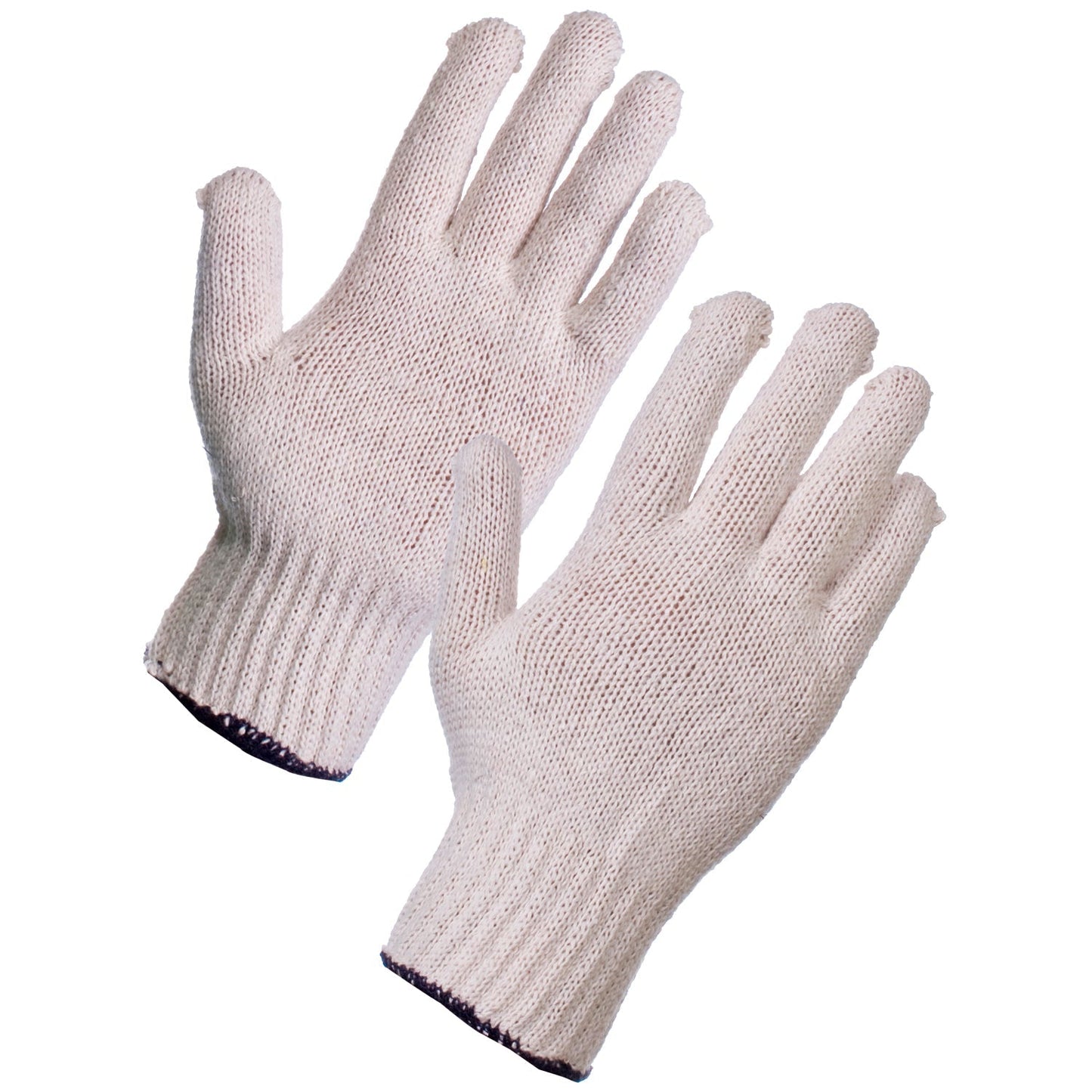 Supertouch Seamless Polycotton Gloves Ribbed Wrist Washable Cat I Minimal Risk