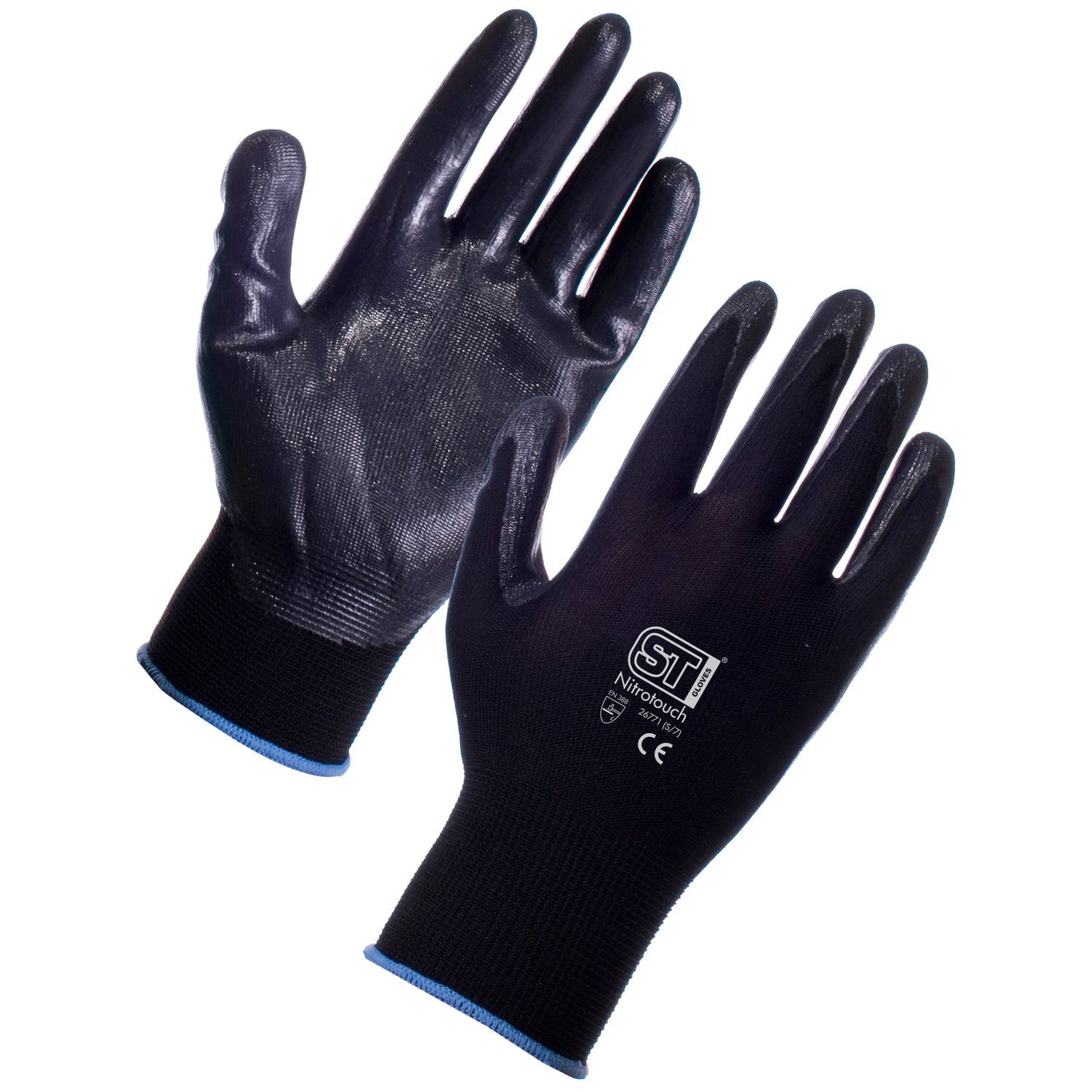 Supertouch Nitrotouch Gloves Nitrile Palm High Dexterity Durable 12 Pairs
