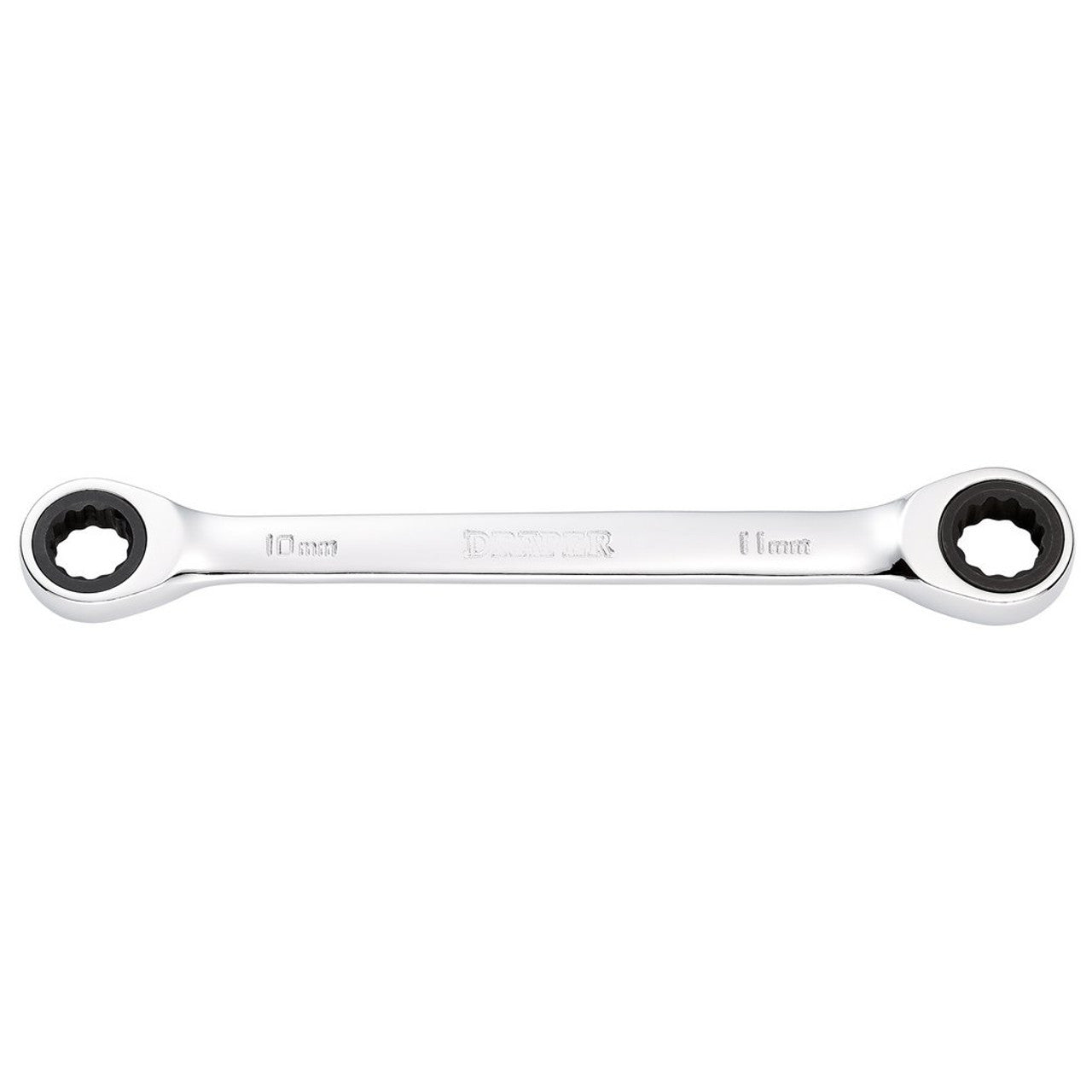 Draper HI-TORQ Metric Double Ratchet Ring Spanner 10x11mm Chrome Vanadium