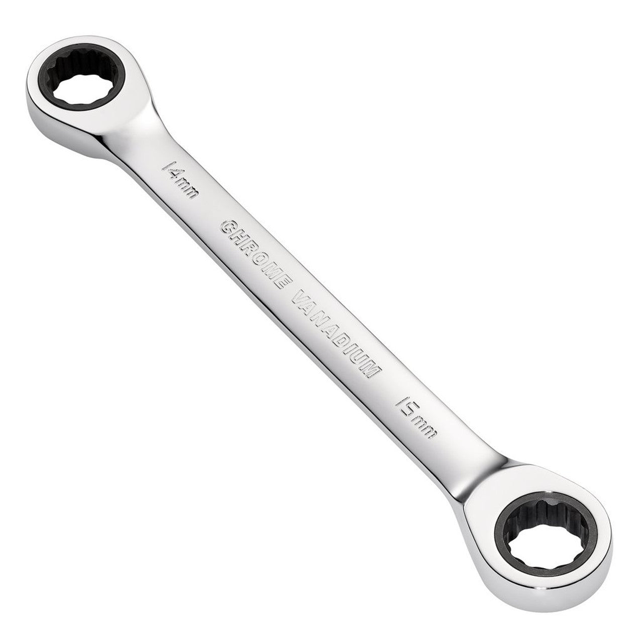 Draper HI-TORQ Metric Double Ratchet Ring Spanner 14x15mm Chrome Vanadium