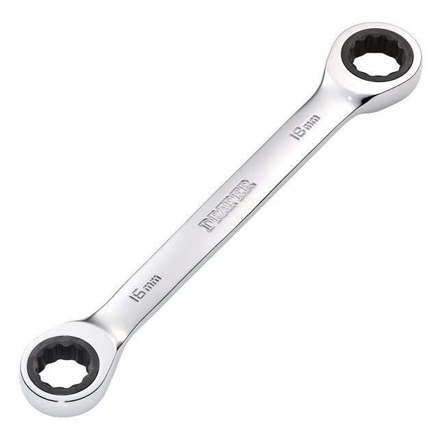 Draper HI-TORQ Metric Double Ratchet Ring Spanner 16x18mm Chrome Vanadium
