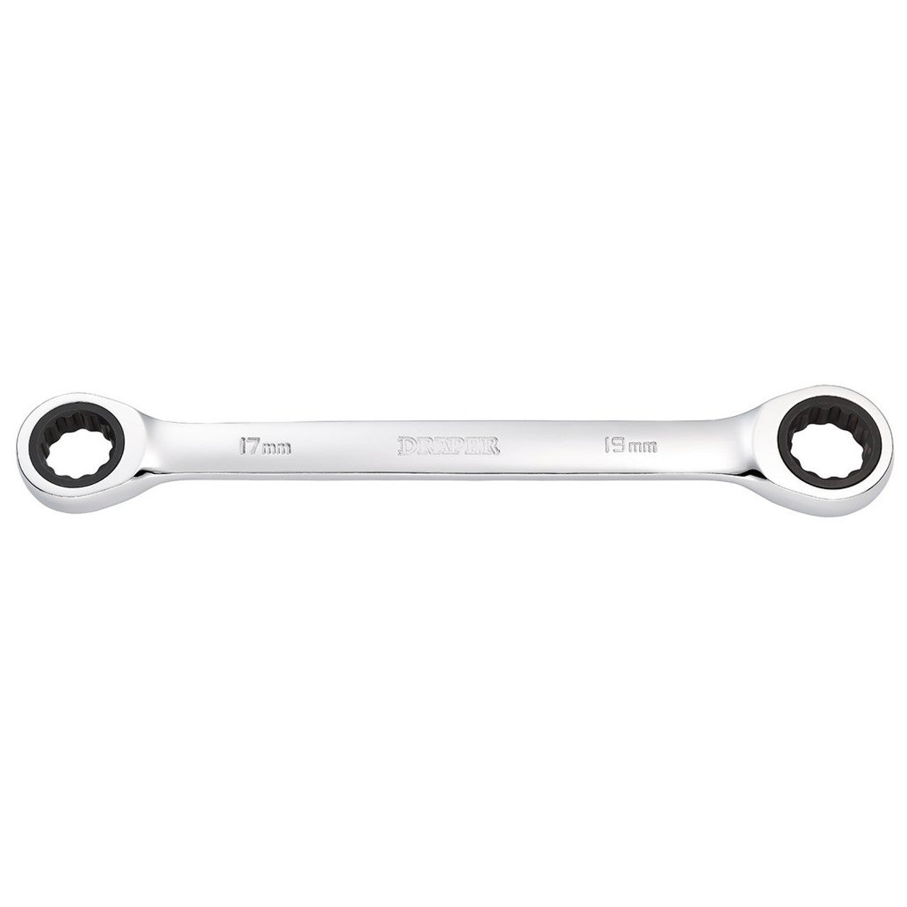 Draper HI-TORQ Metric Double Ratchet Ring Spanner 17x19mm Chrome Vanadium