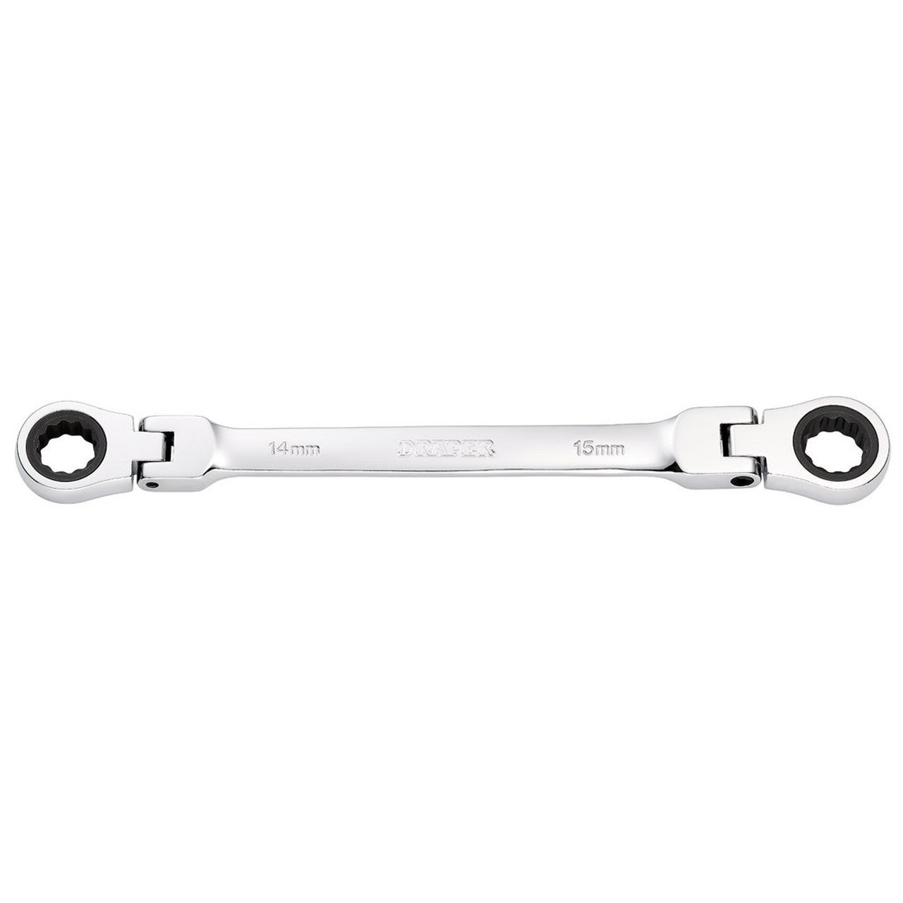 Draper HI-TORQ Metric Flexible Head Ratchet Spanner 14x15mm 90-Tooth