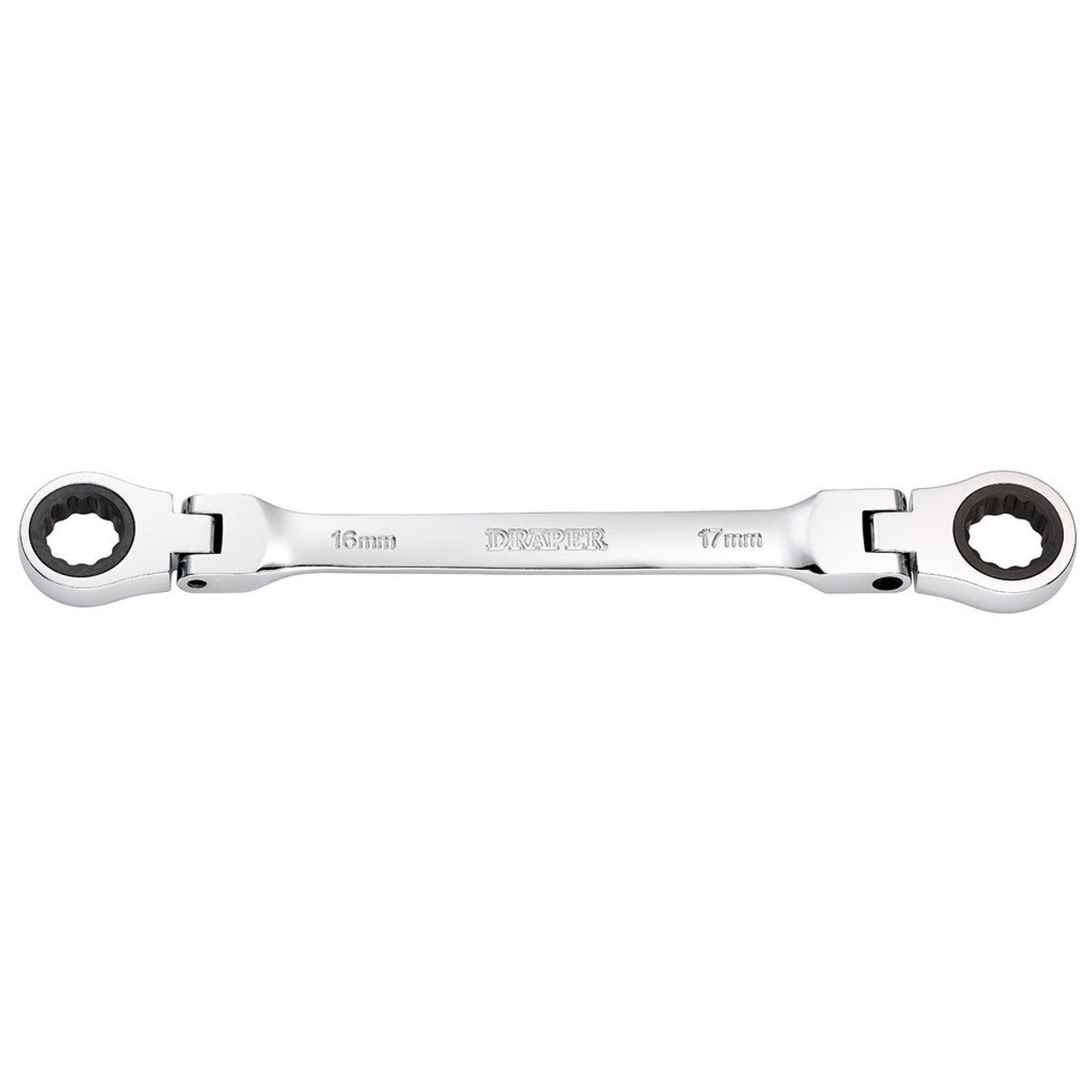 Draper HI-TORQ Metric Flexible Head Ratchet Spanner 16x17mm 90-Tooth