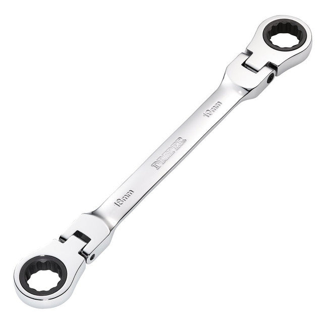 Draper HI-TORQ Metric Flexible Head Ratchet Spanner 18x19mm 90-Tooth