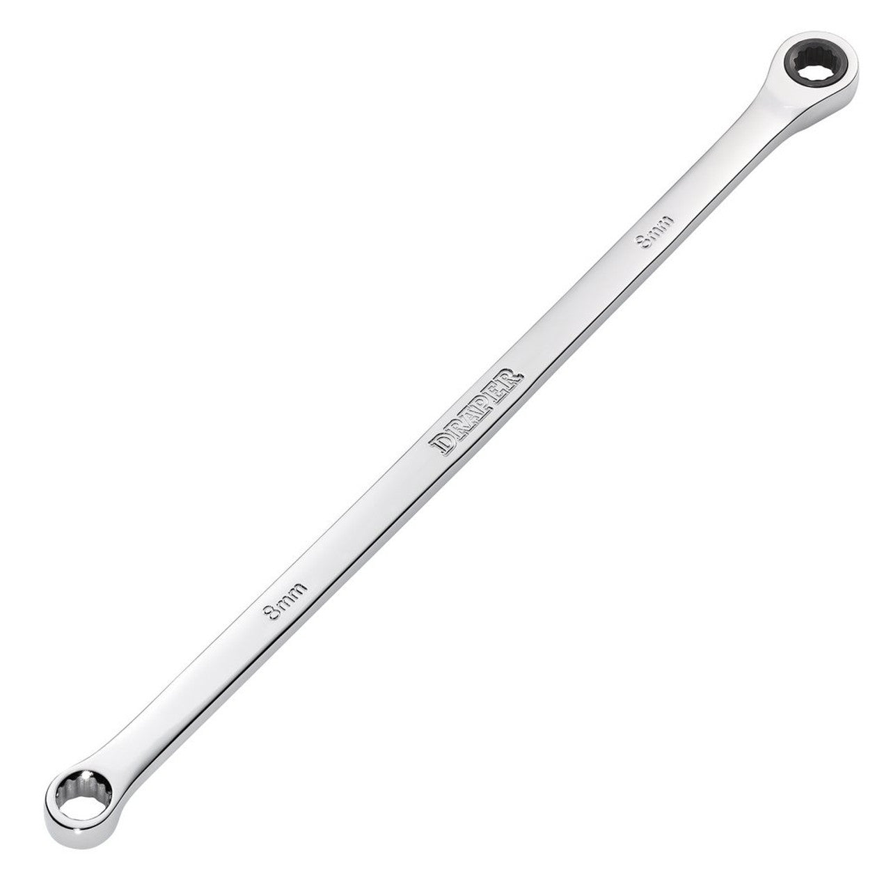 Draper HI-TORQ Metric Extra-Long Double Ring Ratchet Spanner 8mm 90-Tooth