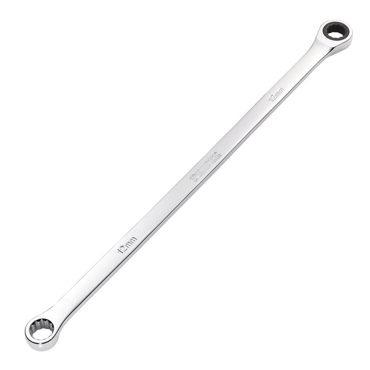Draper HI-TORQ Metric Extra-Long Double Ring Ratchet Spanner 12mm 90-Tooth