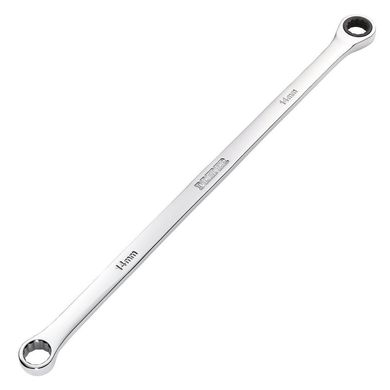 Draper HI-TORQ Metric Extra-Long Double Ring Ratchet Spanner 14mm 90-Tooth