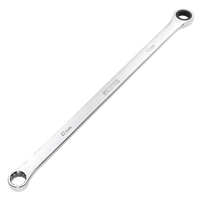 Draper HI-TORQ Metric Extra-Long Double Ring Ratchet Spanner 17mm 90-Tooth