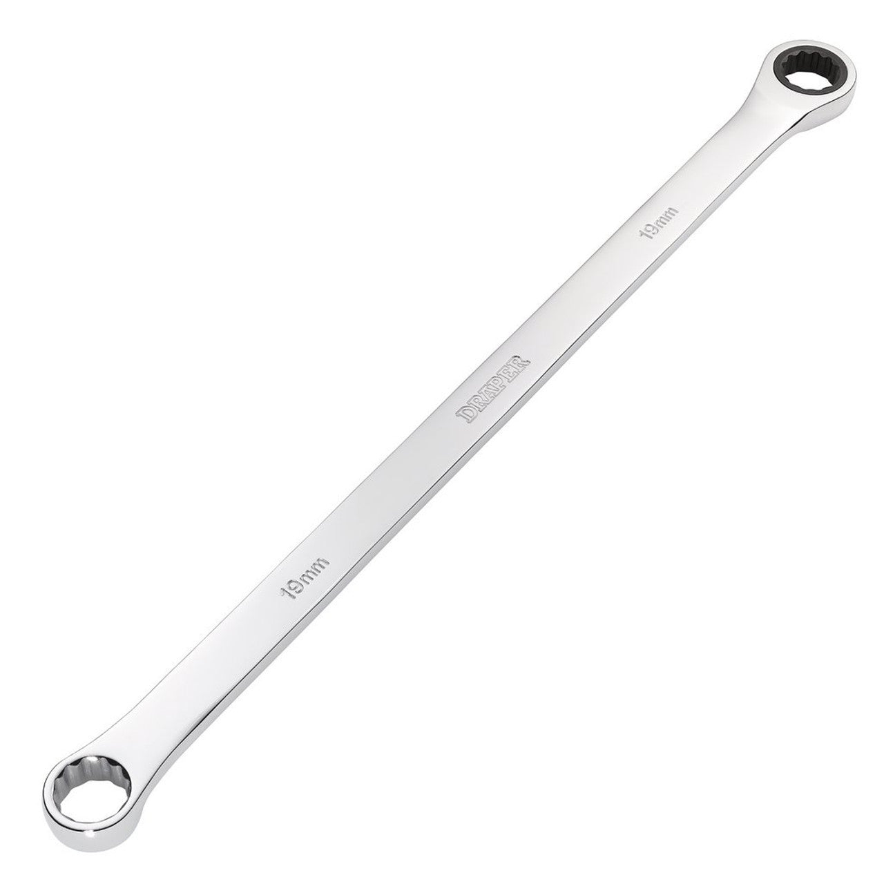 Draper HI-TORQ Metric Extra-Long 19mm Double Ring Ratchet Spanner Tool
