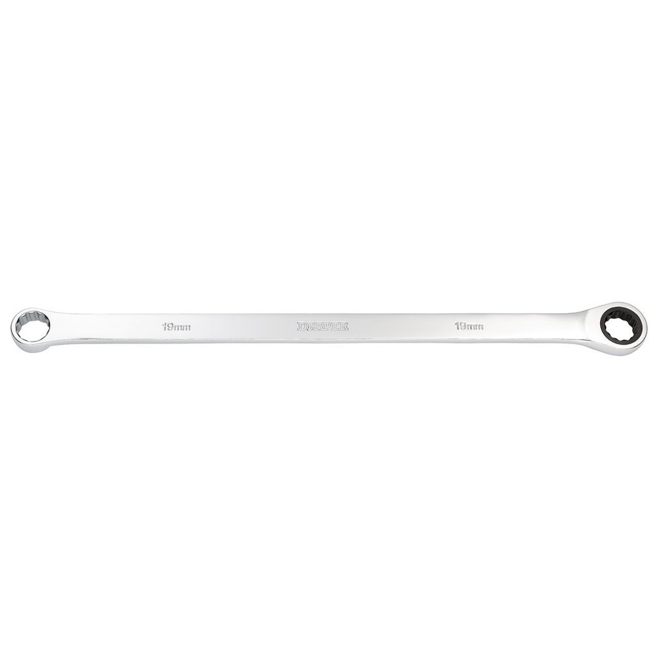 Draper HI-TORQ Metric Extra-Long 19mm Double Ring Ratchet Spanner Tool