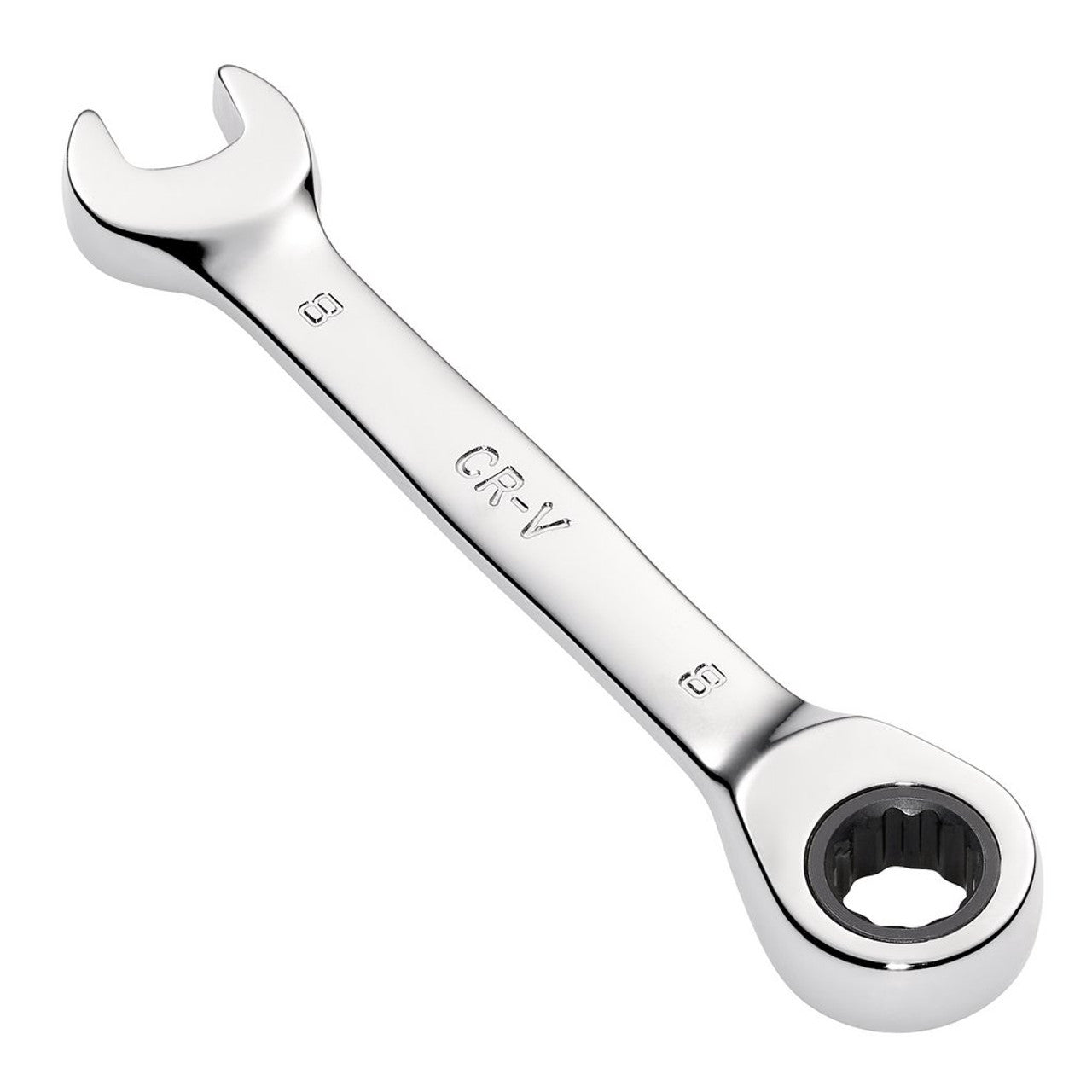 Draper HI-TORQ Metric Stubby Ratchet Combination Spanner 8mm Chrome Vanadium
