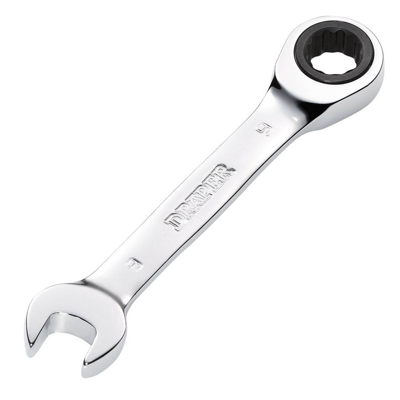 Draper HI-TORQ Metric Stubby Ratchet Combination Spanner 9mm Chrome Vanadium