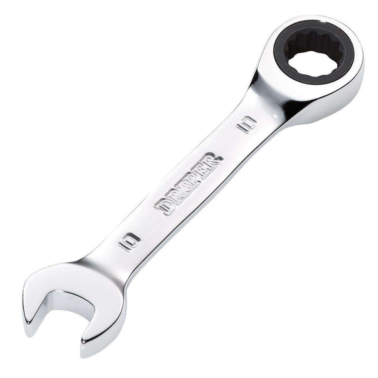 Draper HI-TORQ 10mm Stubby Ratchet Combination Spanner Chrome Vanadium Steel
