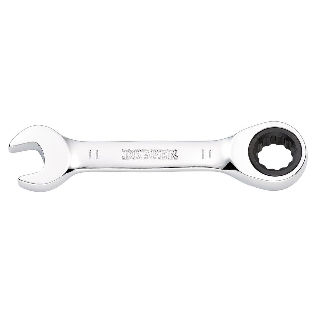 Draper HI-TORQ 11mm Stubby Ratchet Combination Spanner Chrome Vanadium Steel