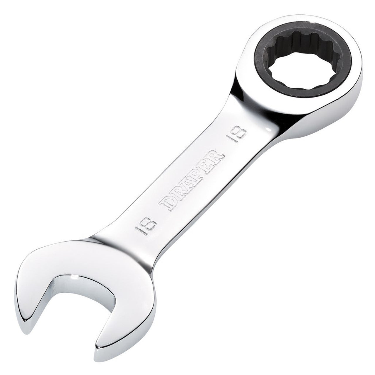 Draper HI-TORQ Metric Stubby Ratchet Combination Spanner 18mm Chrome Vanadium