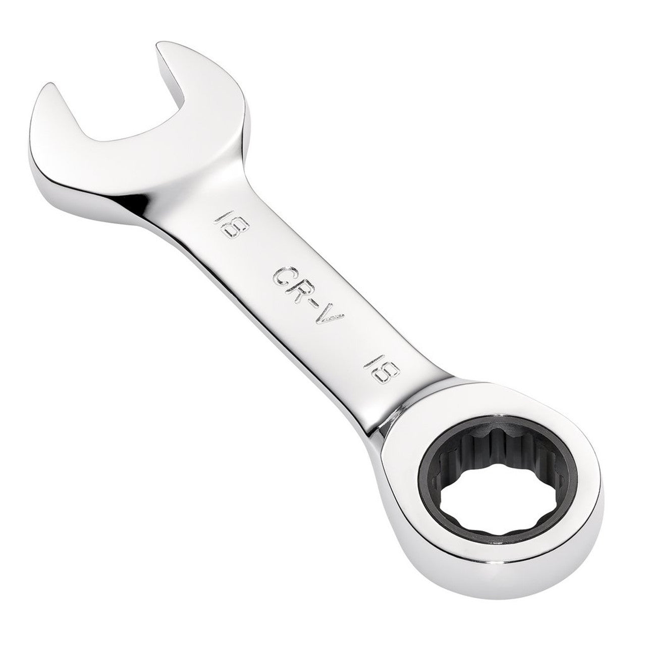 Draper HI-TORQ Metric Stubby Ratchet Combination Spanner 18mm Chrome Vanadium