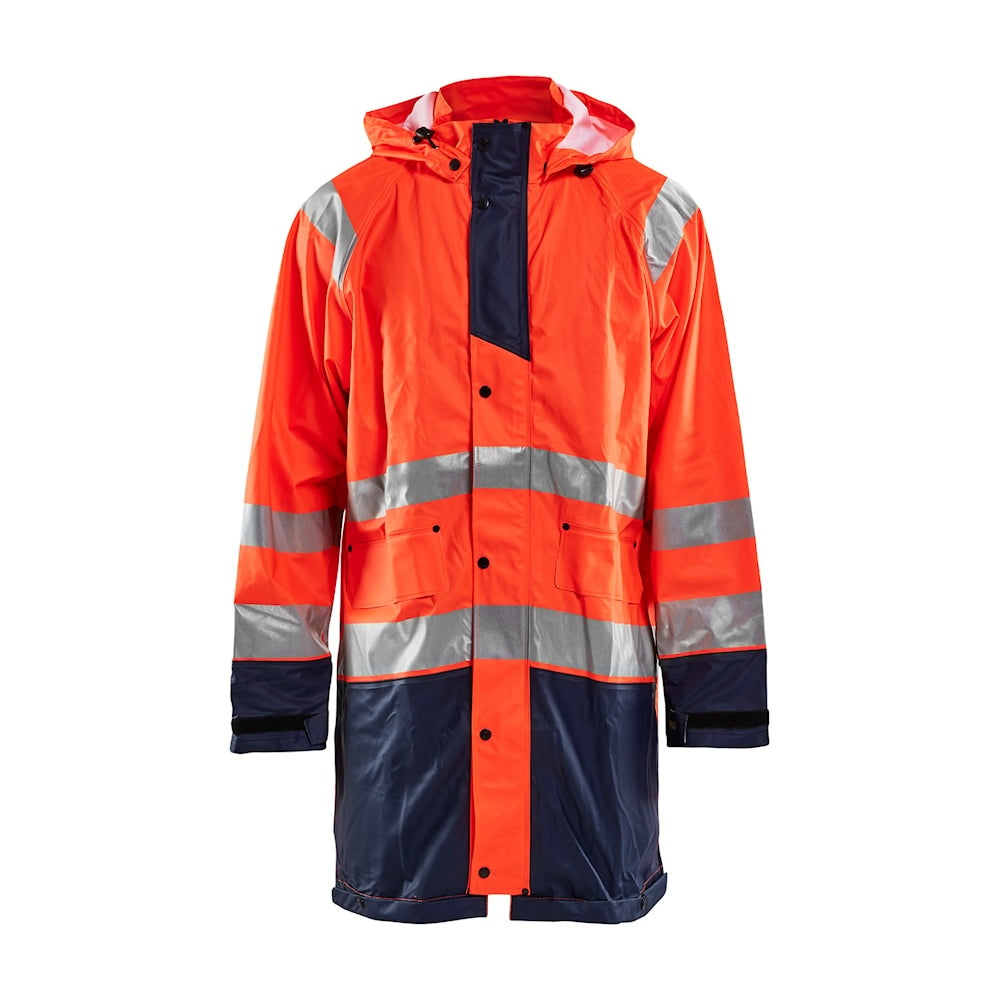 Blaklader Hi-Vis Rain Jacket Level 1 4324 Waterproof Breathable Safety Gear
