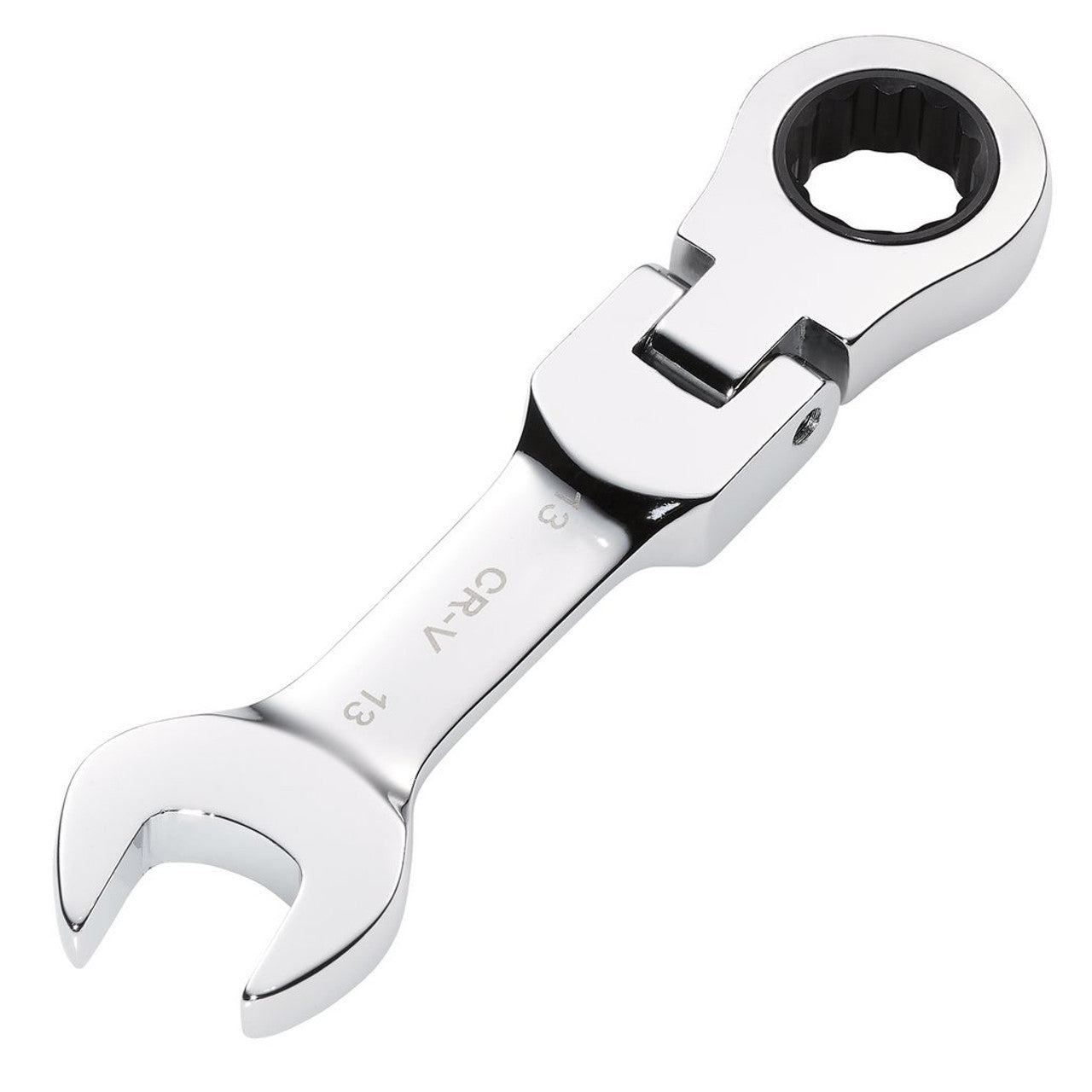 Draper HI-TORQ 13mm Stubby Flexible Head Ratchet Spanner Chrome Vanadium Steel