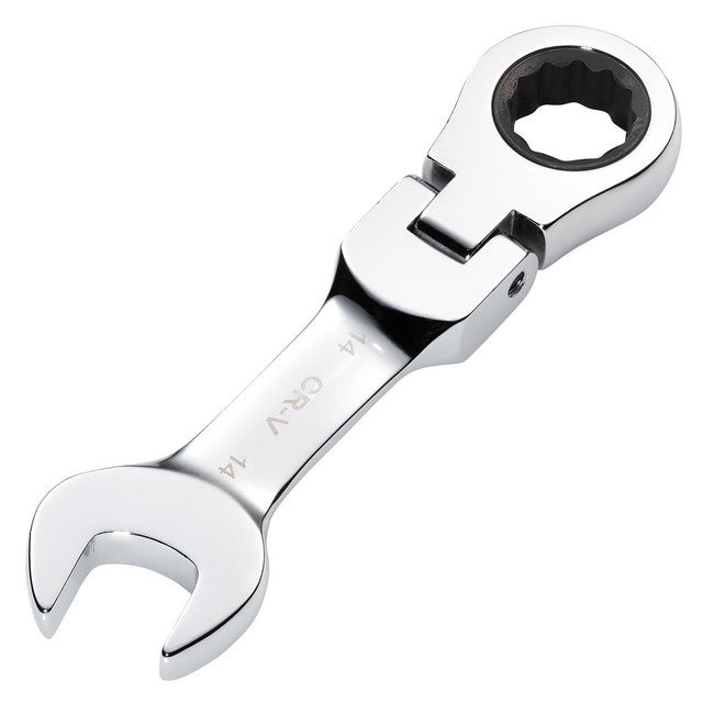Draper HI-TORQ Metric Stubby Flexible Head Ratchet Spanner 14mm 90-Tooth