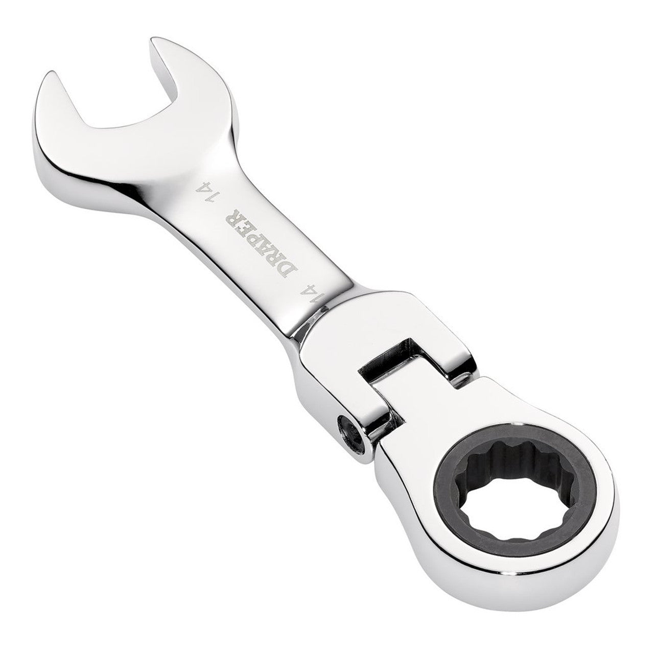Draper HI-TORQ Metric Stubby Flexible Head Ratchet Spanner 14mm 90-Tooth