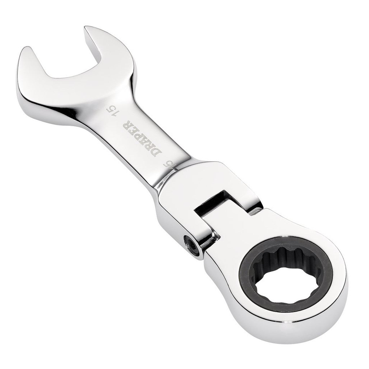 Draper HI-TORQ 15mm Stubby Flexible Head Ratchet Combination Spanner Tool