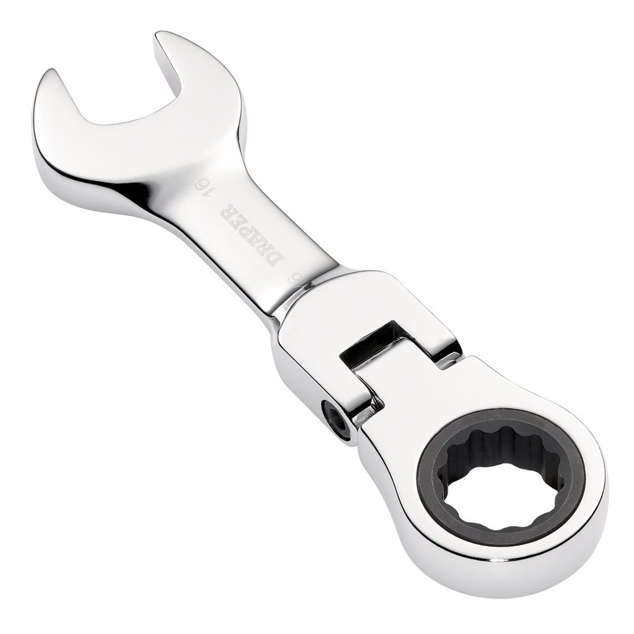 Draper HI-TORQ Metric Stubby Flexible Head Ratchet Spanner 16mm 90-Tooth