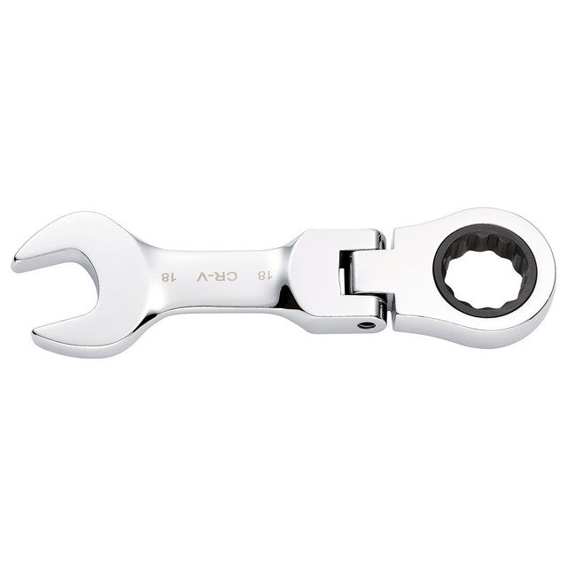 Draper HI-TORQ Metric Stubby Flexible Head Ratchet Spanner 18mm 90-Tooth