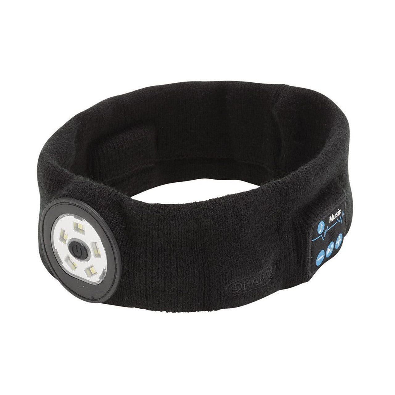Draper Wireless Rechargeable Headband with LED Torch and USB Charging Cable