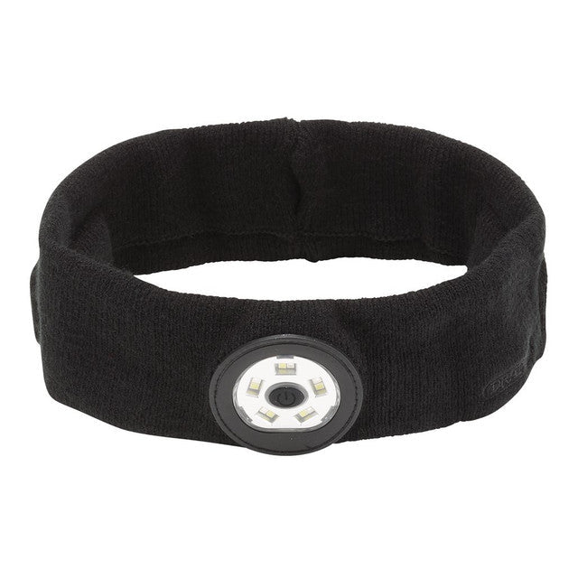 Draper Wireless Rechargeable Headband with LED Torch and USB Charging Cable