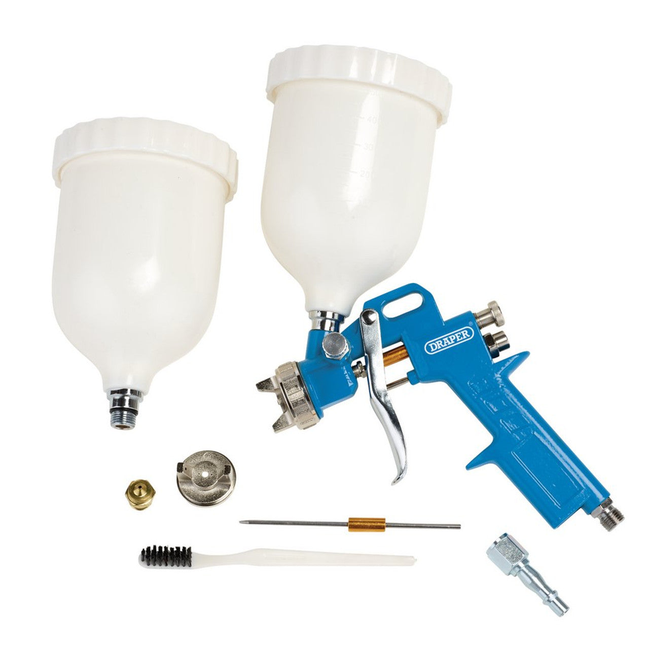 Draper Tools Gravity Air Spray Gun 500ml 1.4mm Nozzle Lightweight Aluminium