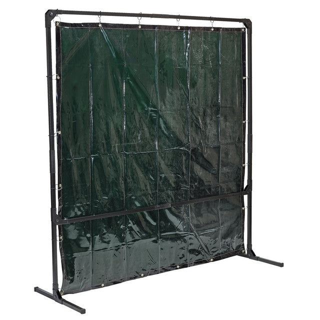 Draper Tools 6x6 Welding Curtain with Metal Frame Flame Retardant PVC