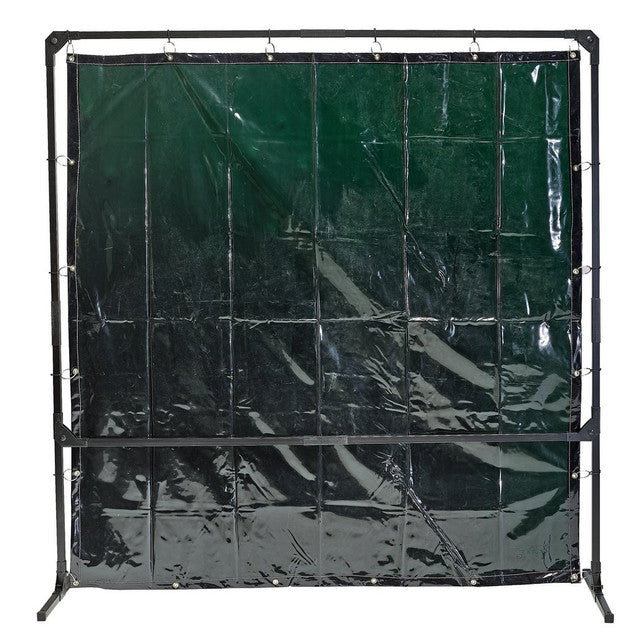 Draper Tools 6x6 Welding Curtain with Metal Frame Flame Retardant PVC