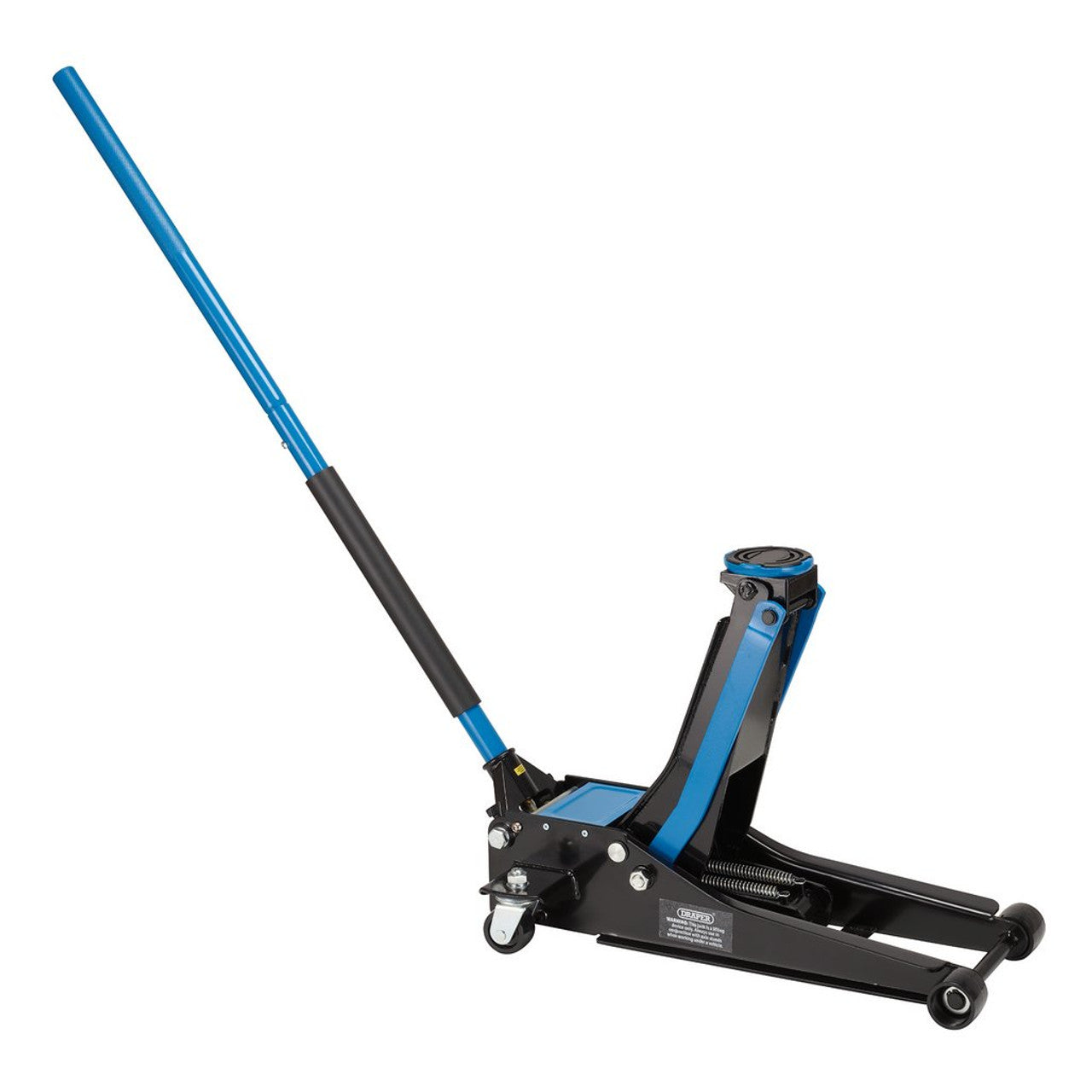 Draper Tools 3 Tonne Low Profile Trolley Jack with Quick Lift & Safety Features