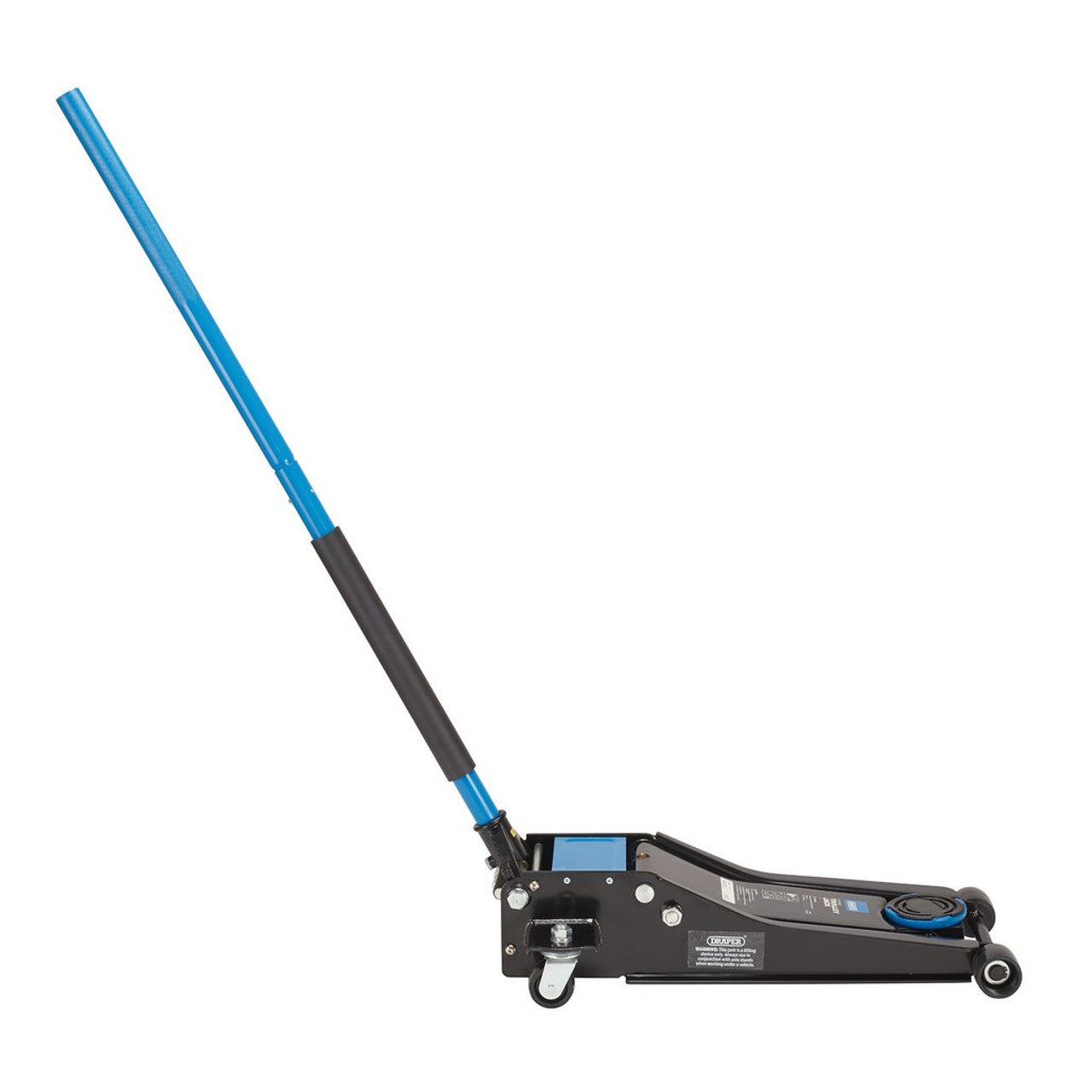 Draper Tools 3 Tonne Low Profile Trolley Jack with Quick Lift & Safety Features