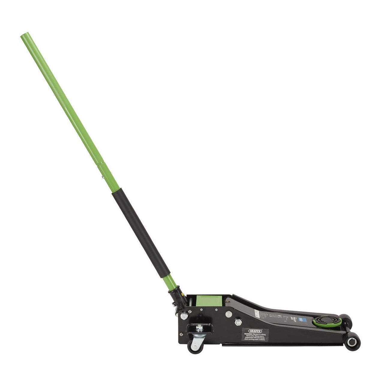 Draper Tools 3 Tonne Low Profile Trolley Jack with Quick Lift & Safety Features