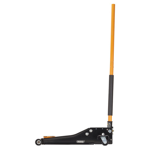 Draper Tools 3 Tonne Low Profile Trolley Jack with Quick Lift & Safety Features