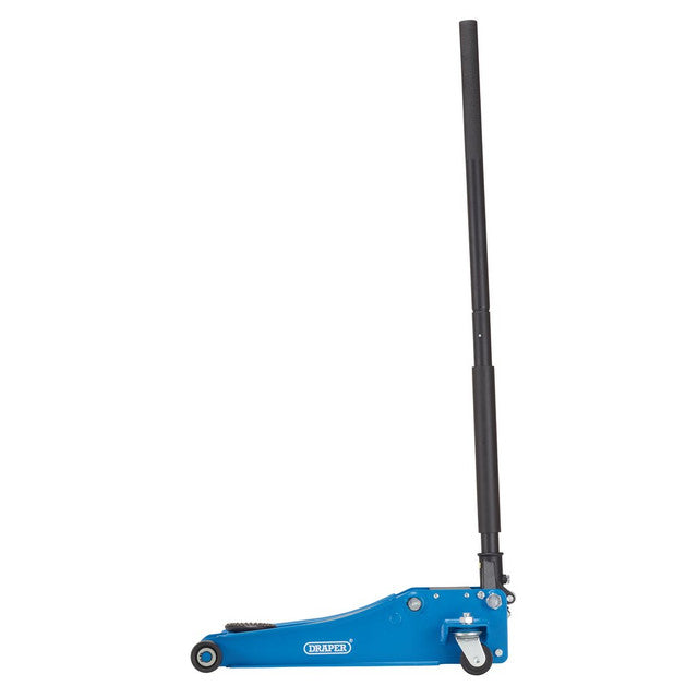 Draper Tools Low Profile Trolley Jack 2 Tonne Twin Piston Quick Lift 85-430mm